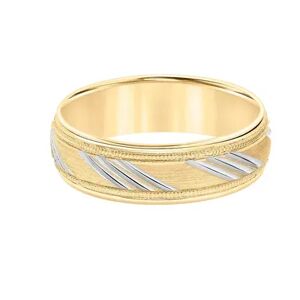 Unbranded 10k Yellow Gold 6.5 mm Textured Men's Wedding Band, Women's, Size: 11