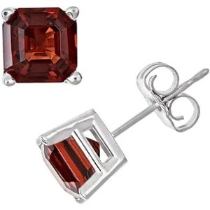 Celebration Gems Sterling Silver Garnet Stud Earrings, Women's, Red