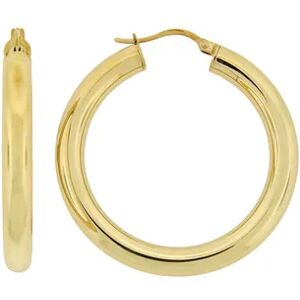 Kohl's Stainless Steel Gold-Tone Hoop Earrings, Women's, Yellow