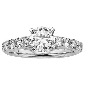 The Regal Collection Round-Cut IGL Certified Colorless Diamond Engagement Ring in 18k White Gold (1 3/4 ct. T.W.), Women's