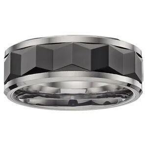 Kohl's Stainless Steel & Black Ceramic Geometric Band - Men, Men's, Size: 13