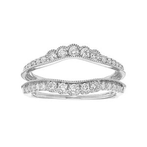 The Regal Collection 14k Gold 1/2 Carat T.W. Diamond Enhancer Wedding Ring, Women's, Size: 8, White