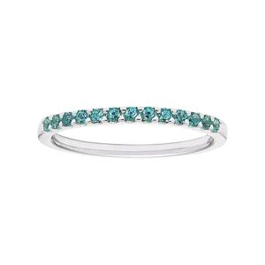 Boston Bay Diamonds 14k White Gold Lab-Created Alexandrite Stackable Ring, Women's, Size: 5.50, Blue