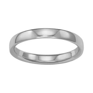 Men's LOVE CLOUD 10k Gold Flat Polished 4 mm Wedding Band, White