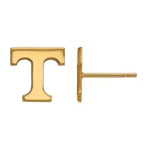 LogoArt Tennessee Volunteers 10K Yellow Gold XS Post Earrings, Women's