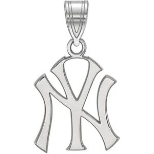 LogoArt 14K Gold New York Yankees Pendant, Women's, Size: 22 mm, Silver