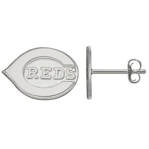 Unbranded Sterling Silver LogoArt Cincinnati Reds Mini Stud Earrings, Women's, Size: 10MM