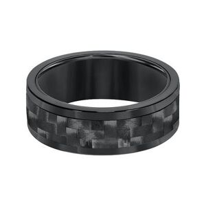 Lovemark Black Tungsten with Carbon Inlay Men's Wedding Band, Size: 12