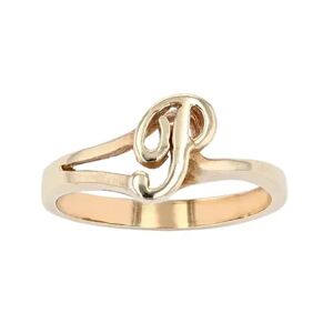 Traditions Jewelry Company 18k Gold Over Sterling Silver Initial Ring, Women's