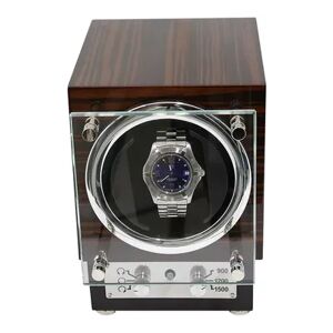 Bey-Berk Ebony Burlwood Watch Winder, Black