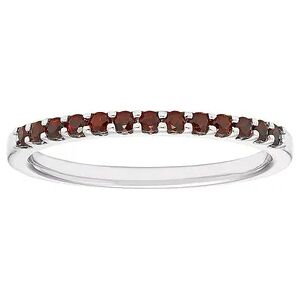 Boston Bay Diamonds 14k White Gold Garnet Stackable Ring, Women's, Size: 5.50, Red