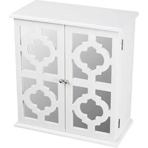 Unbranded Modern Mirrored Door Jewelry Box, Women's, White