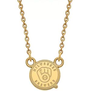 Unbranded LogoArt Milwaukee Brewers 14k Gold Small Pendant Necklace, Women's, Size: 18 mm