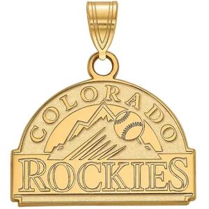 LogoArt Sterling Silver 14k Gold-Plated Colorado Rockies Small Pendant, Women's, Size: 18 mm, Multicolor