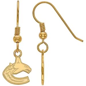 LogoArt Vancouver Canucks 14k Gold Over Silver Mini Dangle Wire Earrings, Women's, Yellow