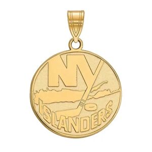LogoArt New York Islanders 14k Gold Large Logo Pendant, Women's, Size: 18 mm, Yellow