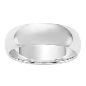 Unbranded Platinum Half-Round Wedding Band, Women's, Size: 9, White