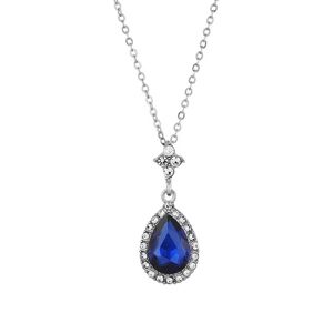 1928 Teardrop Necklace, Women's, Blue