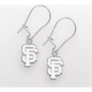 LogoArt San Francisco Giants Sterling Silver Logo Drop Earrings, Women's, Grey