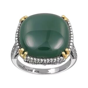 Lavish by TJM 14k Gold Over Silver & Sterling Silver Agate Ring, Women's, Size: 6, Green