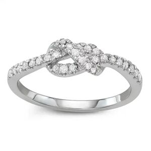 Kohl's 10k Gold 1/4 Carat T.W. Diamond Knot Ring, Women's, Size: 8, White
