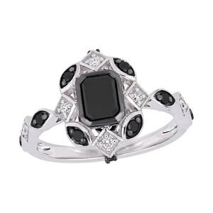 Stella Grace 10k White Gold 1 1/4 Carat T.W. Black & White Diamond Ring, Women's, Size: 6