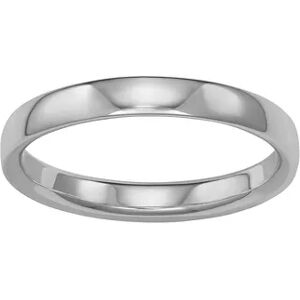 Men's LOVE CLOUD 10k Gold Flat Polished 4 mm Wedding Band, Size: 9, White