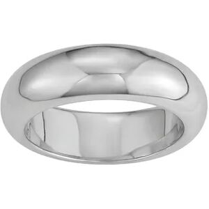 LOVE CLOUD 10k Gold Rounded Polished 6 mm Wedding Band, Women's, White