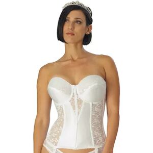 Carnival Bras: Full Coverage Lace Bustier 423, Women's, Size: 32 B, Natural