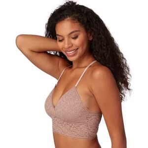 Maidenform Pure Comfort Stretch Lace Longline Wireless Bralette DM201C, Women's, Size: XXL, White