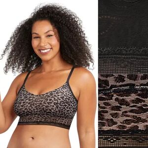 Maidenform Pure Comfort Longline Bralette 2-Pack DM4010, Women's, Size: XXL, Zippy Animal Black