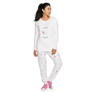 Sonoma Goods For Life Petite Sonoma Goods For Life 3-pc. Pajama Top, Pajama Pants & Socks Set, Women's, Size: Small Petite, Natural