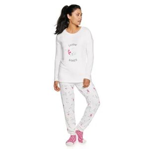Sonoma Goods For Life Women's Sonoma Goods For Life 3-pc. Long Sleeve Pajama Top, Pajama Pants & Socks Set, Size: XXL, Natural