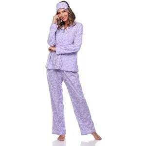 WM Fashion Women's Three-Piece Pajama Set, Size: Small, Purple Pai