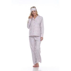 WM Fashion Women's Three-Piece Pajama Set, Size: Small, Pink Cheet