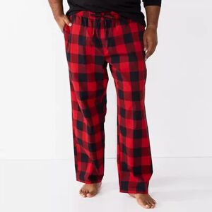 Big & Tall Sonoma Goods For Life Brushed Poplin Sleep Pants, Men's, Size: 4XL Tall, Med Red