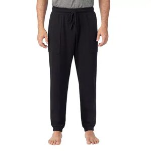 Men's Cuddl Duds Banded-Bottom Sleep Pants, Size: Medium, Black