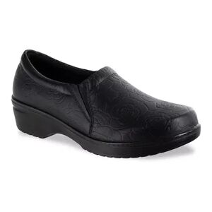 Easy Street Easy Works by Easy Street Tiffany Women's Slip-Resistant Clogs, Size: 8 Ww, Black