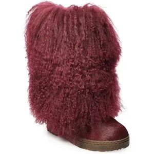 BEARPAW Boetis II Women's Curly Lamb Boots, Size: 8, Med Pink