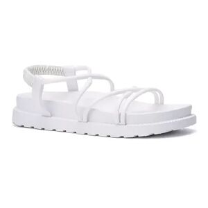 Olivia Miller Venus Women's Strappy Sandals, Size: 10, White