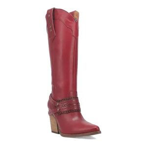 Dingo Masquerade Women's Leather Knee-High Boots, Size: 9, Red