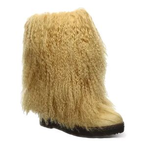 BEARPAW Boetis II Women's Curly Lamb Boots, Size: 9, Brt Yellow
