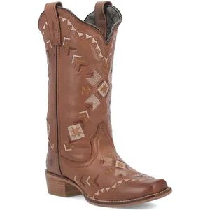 Dingo Mesa Women's Leather Cowboy Boots, Size: 7.5, Lt Brown