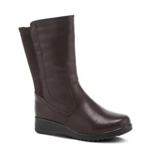 Flexus by Spring Step Darcy Women's Waterproof Wedge Boots, Size: 40, Brown