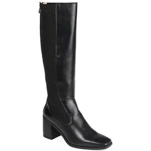 Journee Collection Winny Women's Stretch Knit Knee-High Boots, Size: 6 Wc, Black