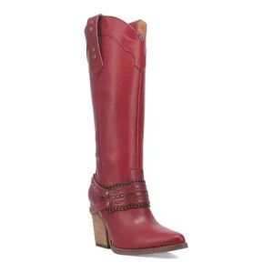 Dingo Masquerade Women's Leather Knee-High Boots, Size: 11, Red