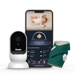 Owlet Dream Duo Dream Sock Baby Monitor and Camera Set, Dark Green