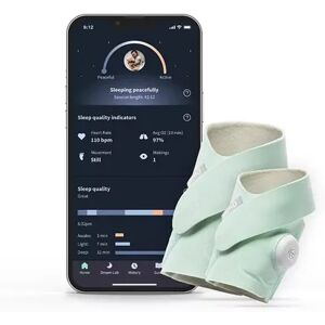 Owlet Dream Sock Plus Baby Monitor, Lt Green