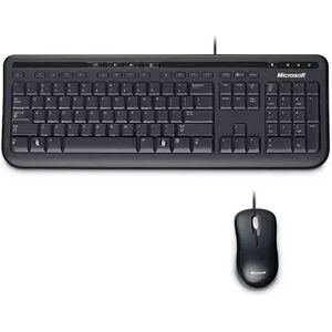 Microsoft 600 Wired Desktop Keyboard and Mouse, Black