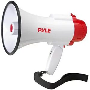 Pyle Pro Handheld Megaphone Bull Horn with Siren and Voice Recorder PMP35R, White